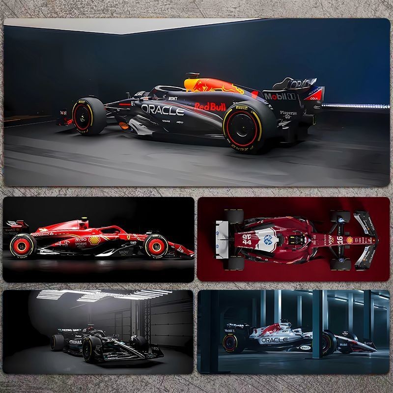 F1 Racing Cool แผ่นรองเมาส์มูลค่าสูงแผ่นรองแป้นพิมพ์คอมพิวเตอร์ขนาดใหญ่ Seaming Dirt-Resistant แผ่นรองโต๊ะสําหรับเล่นเกม