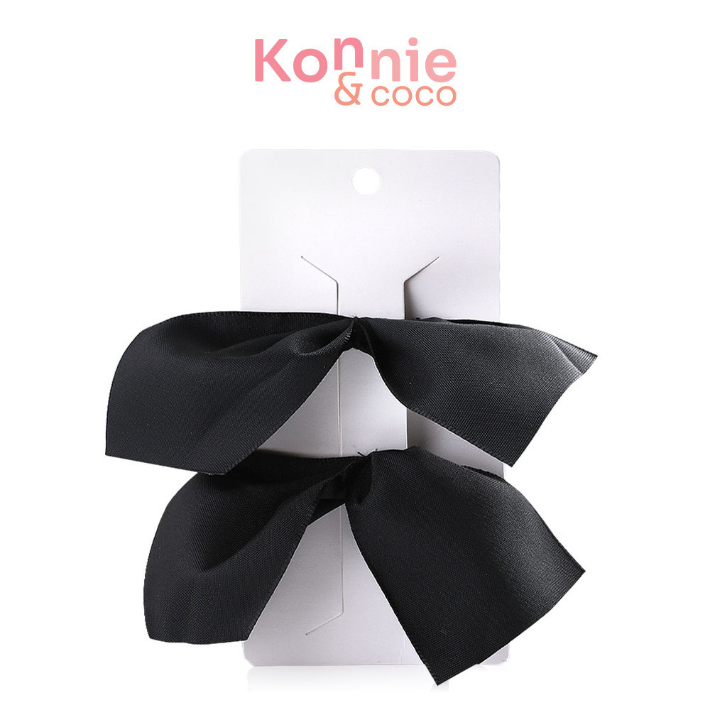 Konvy Bow Clip 2pcs #Black.