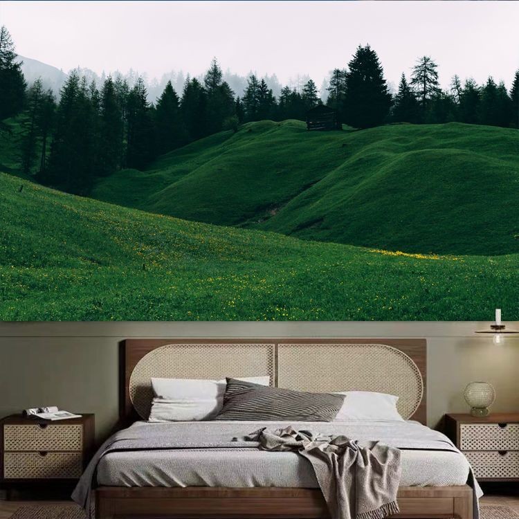 ภูมิทัศน์ภูมิทัศน์ขนาดใหญ่ผนังผ้าพื้นหลังผ้านอร์ดิกข้างเตียงห้องนอนห้องนั่งเล่นตกแต่งพรมพรมบล็อกพรม - รูปที่ 4