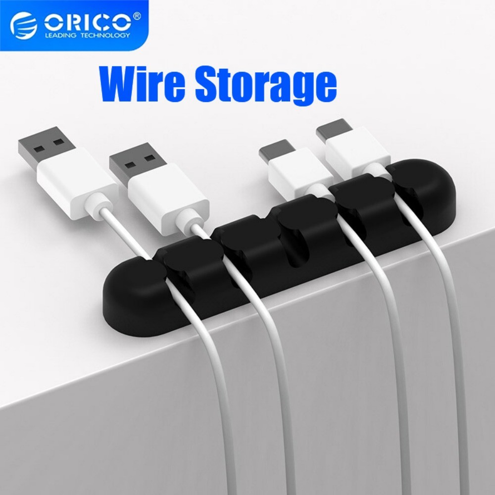 ORICO Cable Holder ซิลิโคน Cable Organizer USB Winder Desktop Tidy Management Clip Holder