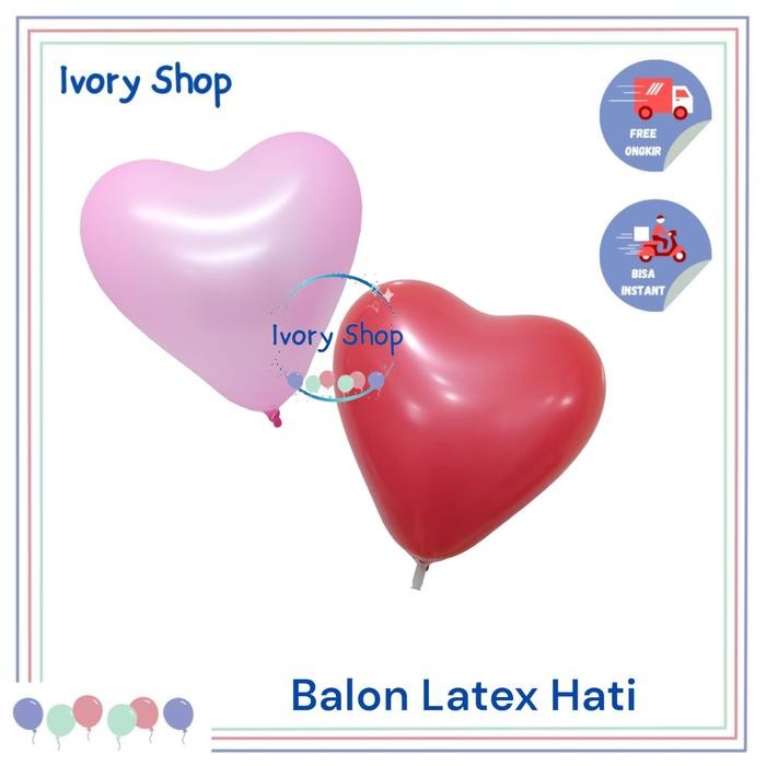 MERAH 10 นิ้ว Pink Red Heart Latex Balloon Love Balloon / Heart Balloon