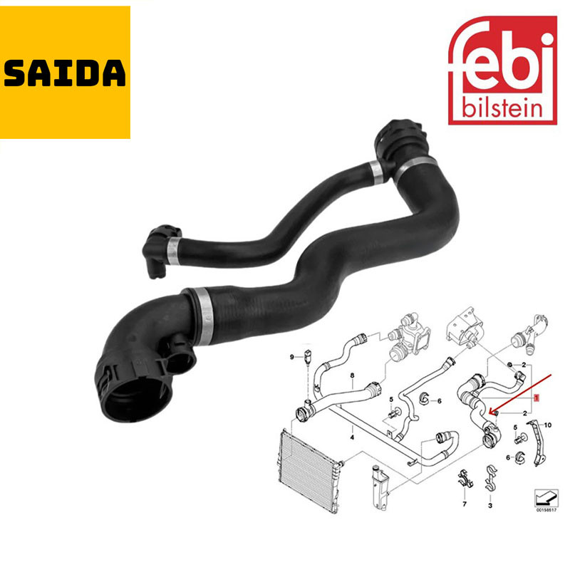 ท่อหม้อน้ํา BMW ท่อท่อน้ํา E46 316i 318i 316Ti 318Ti 316C 17127520668