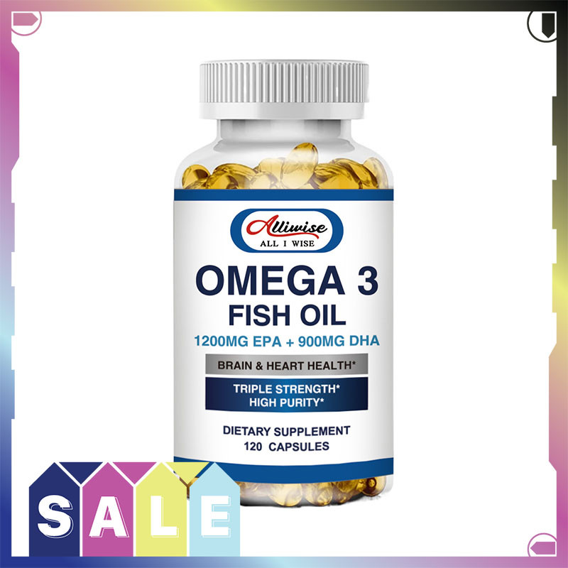 Alliwise Omega3 Fish Oil Capsules with EPA&DHA สนับสนุนสุขภาพหัวใจและสมอง ลดคอเลสเตอรอล