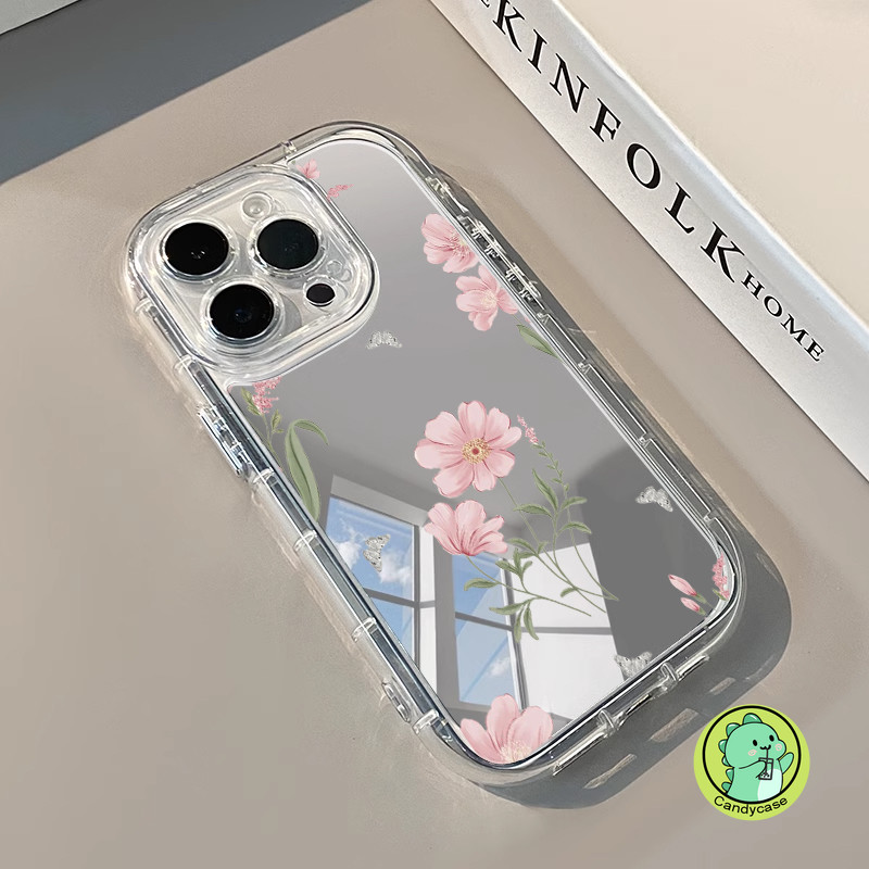 ถุงลมนิรภัยกระจกเคสโทรศัพท์สําหรับ OPPO Reno 14 13 11 10 9 8 8T 8Z 7Z 8 7 Lite 6 5 4 3 SE ค้นหา X8S X7 X6 X5 X3 Pro Plus Ultra 5G 4G ฝาครอบดอกไม้ผีเสื้อน่ารัก ปลอกใสแบบเรียบ