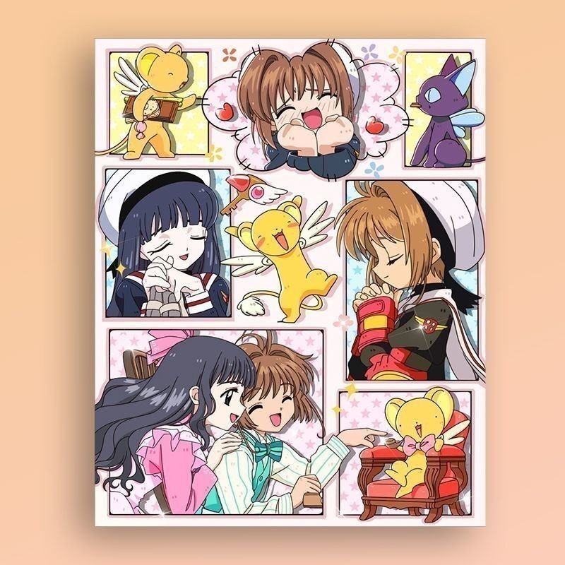 LN1 ที่กําหนดเองภาพวาดสีน้ํามันดิจิตอลทําเองเซเลอร์มูนวาไรตี้ซากุระการ์ตูนอะนิเมะภาพวาดสีน้ํามันมือว