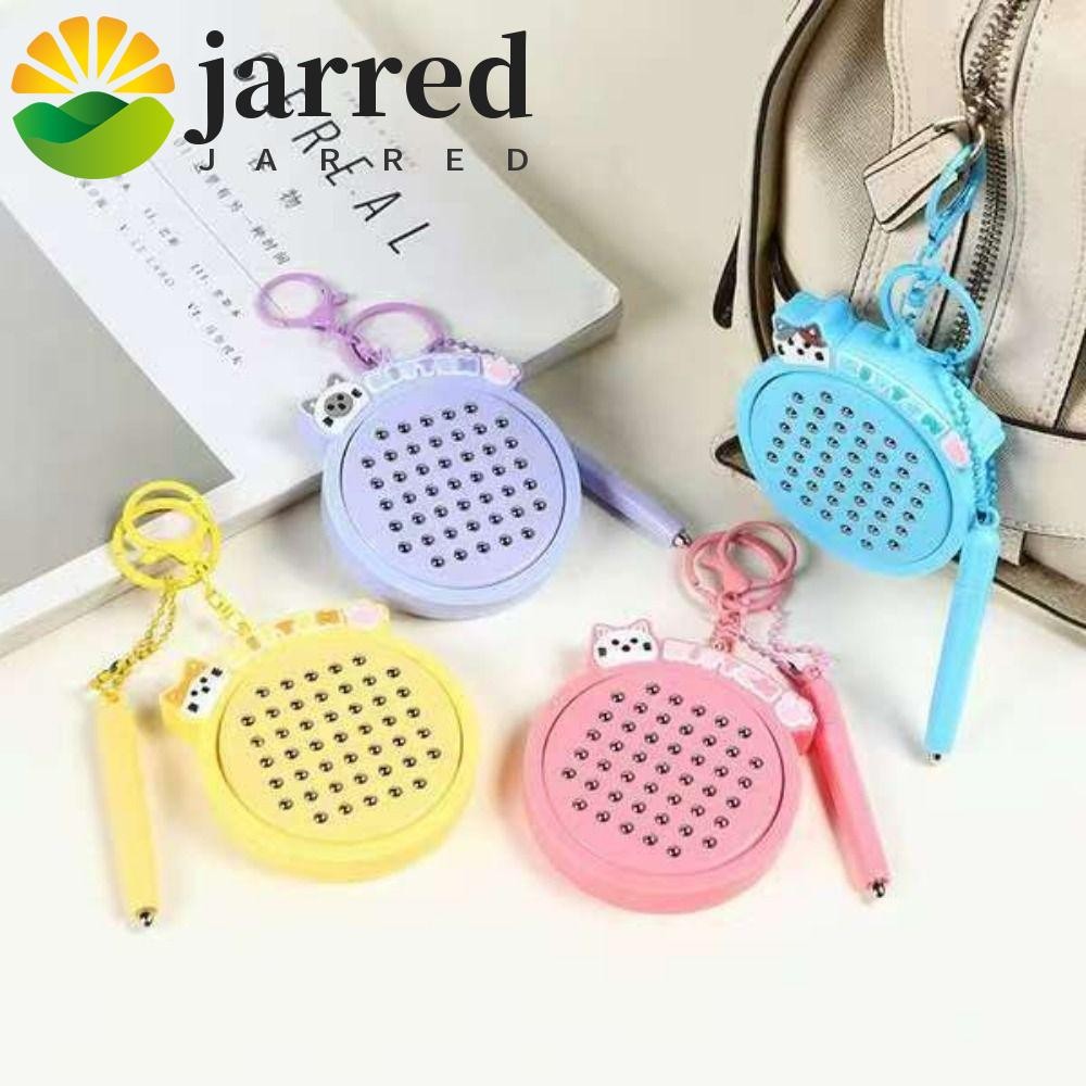 JARRED กระดานวาดภาพแม่เหล็กพวงกุญแจ,ลูกแมว DIY Mini ตลกพวงกุญแจ,กระเป๋าเป้สะพายหลังตกแต่งผ่อนคลายของเล่นภาพวาดเกม Pad กระเป๋าเครื่องประดับการ์ตูนแมวจี้ Party ของเล่น