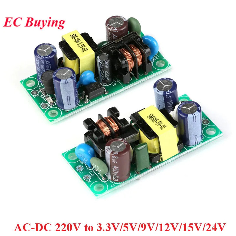 AC-DC โมดูลแหล่งจ่ายไฟ AC 110V 220v ถึง DC 3.3V 5V 9V 12V 15V 24V Isolated Switching Power PCB Board SM-PLG06A-12 PLA03B