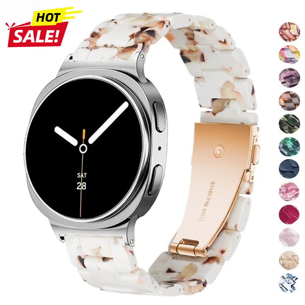 สายเรซิ่นสําหรับ Samsung Galaxy Watch8 44/40 มม.คลาสสิก 6 43 มม.Correa เปลี่ยนห่วงสําหรับ Galaxy Watch 8 Ultra 2025 47 มม.
