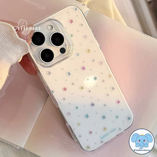 เคส เคสไอโฟน 11 เข้ากันได้กับ IPhone 16 12 13 11 15 14 Pro Max 16 15 14 Plus เคส IMD ลายดาวน่ารักสีลูกกวาดแฟนตาซี