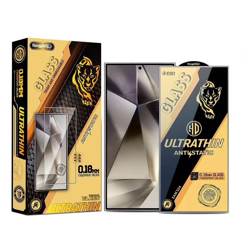 ฟิล์มกระจกใส 0.18mm บาง สแกนนิ้วมือได้ สำหรับ Samsung S25 S25UTLRA S24UTLRA S23 S22 S23PLUS S22PLUS S24PLUS S25PLUS
