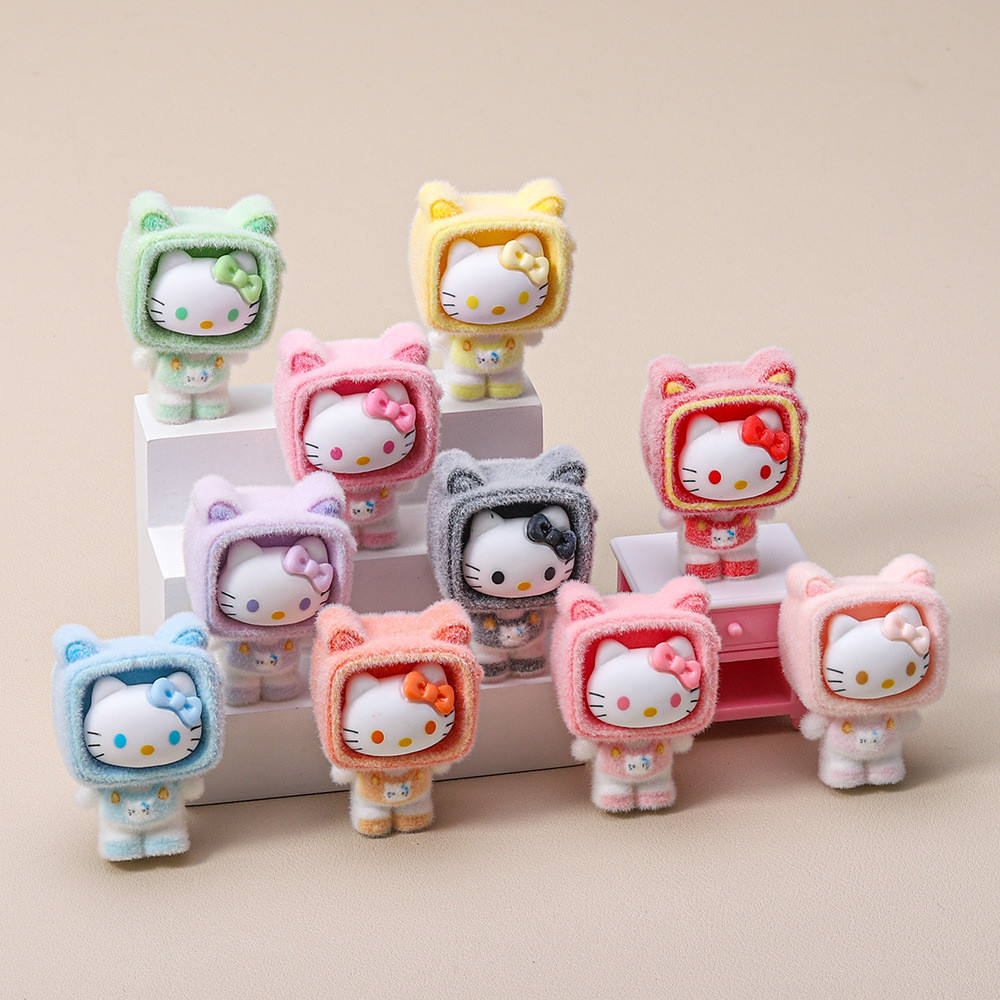 10ชิ้นกํามะหยี่แมวทีวีตลกเรซิ่นเสน่ห์สําหรับ ทําเอง (11-470)