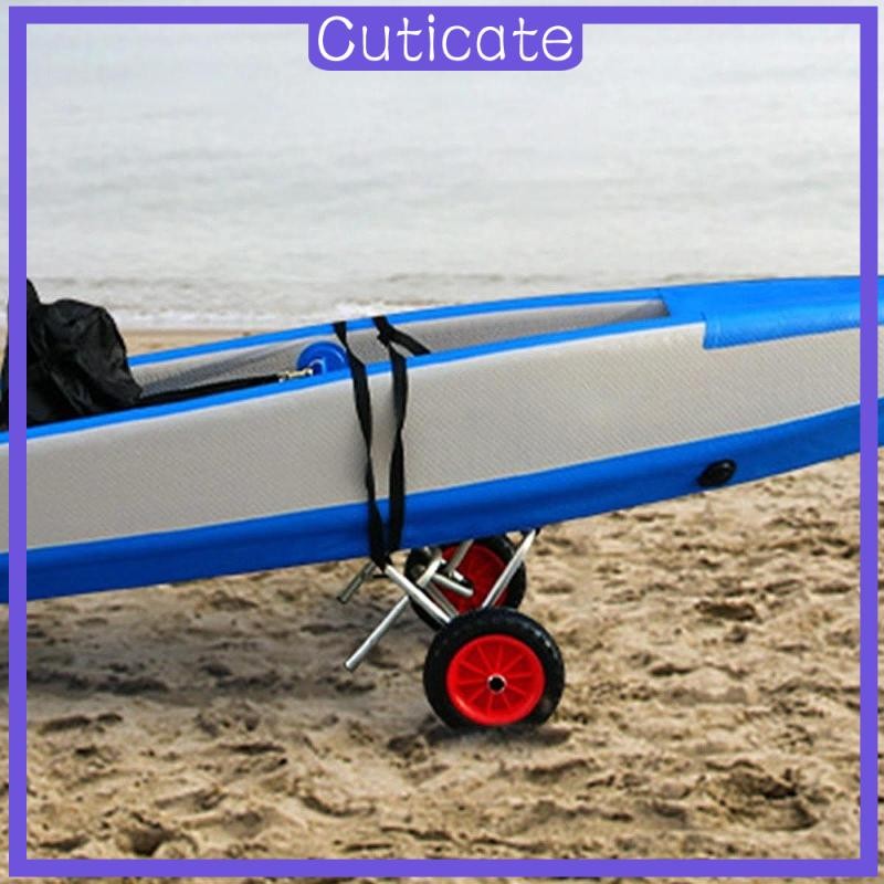 [CUTICATE] Kayak Cart Folding Adjustable Heavy Duty Marine Vessel Sturdy Kayak Trailer