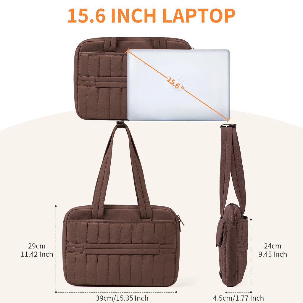 Aji กระเป๋าเอกสารแล็ปท็อปผู้หญิงกันน้ําน้ําหนักเบาแฟชั่นทุกวันไหล่กระเป๋าแล็ปท็อป - รูปที่ 7