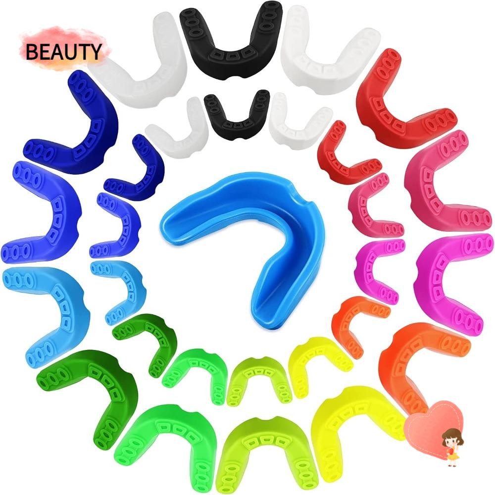 เกราะฟันแบบหลายสี (ดำ/ขาว/ฟ้า/แดง/เขียว) สำหรับมวย เกราะฟันซิลิโคนคุณภาพดี ป้องกันเหงือก