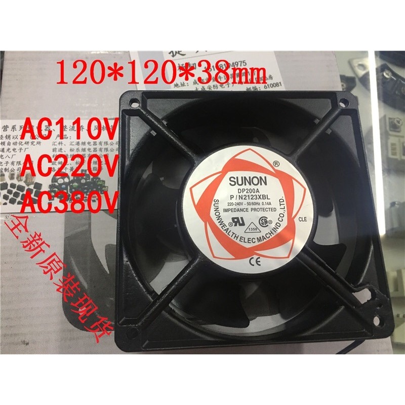 12038-220v/110v/380v Axial Fan DP200A ทองแดงบริสุทธิ์ P/N2123XBL XSL Cooling ลวดทองแดง