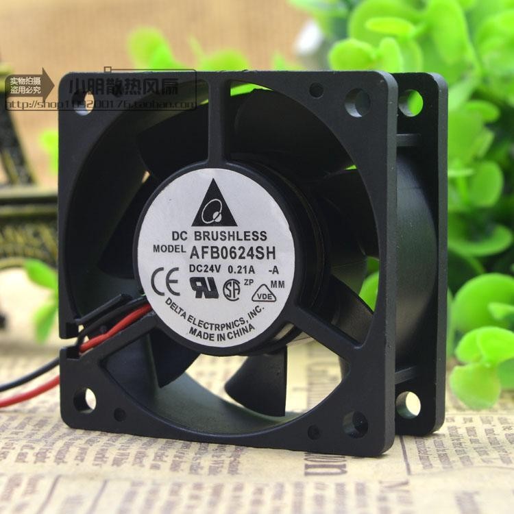Delta AFB0624SH 6025 24V 0.21 A 6CM 2-Line Inverter พัดลมระบายความร้อนระดับเสียงอากาศสูง