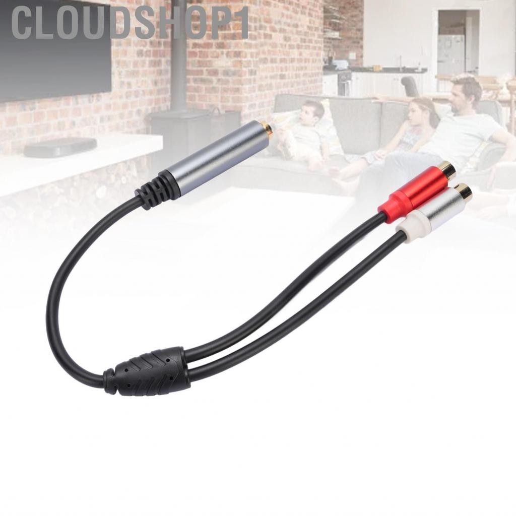 Cloudshop1 CloudShop1-th ZOPSC Gold Plated 6.35 มม. ตัวแยกสายสเตอริโอ y พร้อมตัวเรือนโลหะผสมสังกะสีส