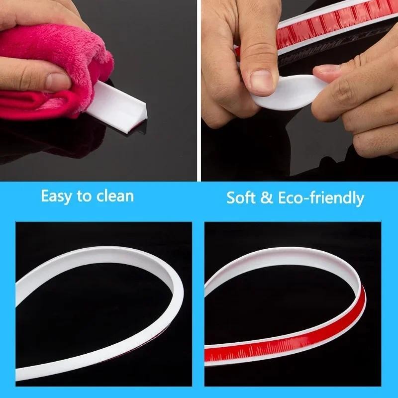 แถบยึดน้ําห้องน้ําซิลิโคน, อ่างล้างจาน, เครื่องซักผ้า, เคาน์เตอร์ในครัว, แยกเปียกและแห้ง, เขื่อนอาบน้ํา, แถบหยุดน้ํากันน้ํา - รูปที่ 3