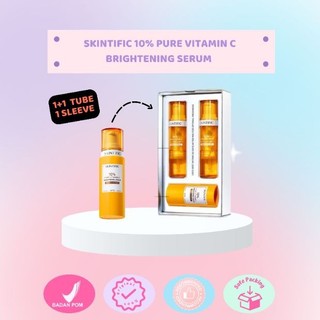 SKINTIFIC 10% PURE VITAMIN C BRIGHTENING SERUM - Mencerahkan Dark Spot, Anti Aging Tone Up Whitening