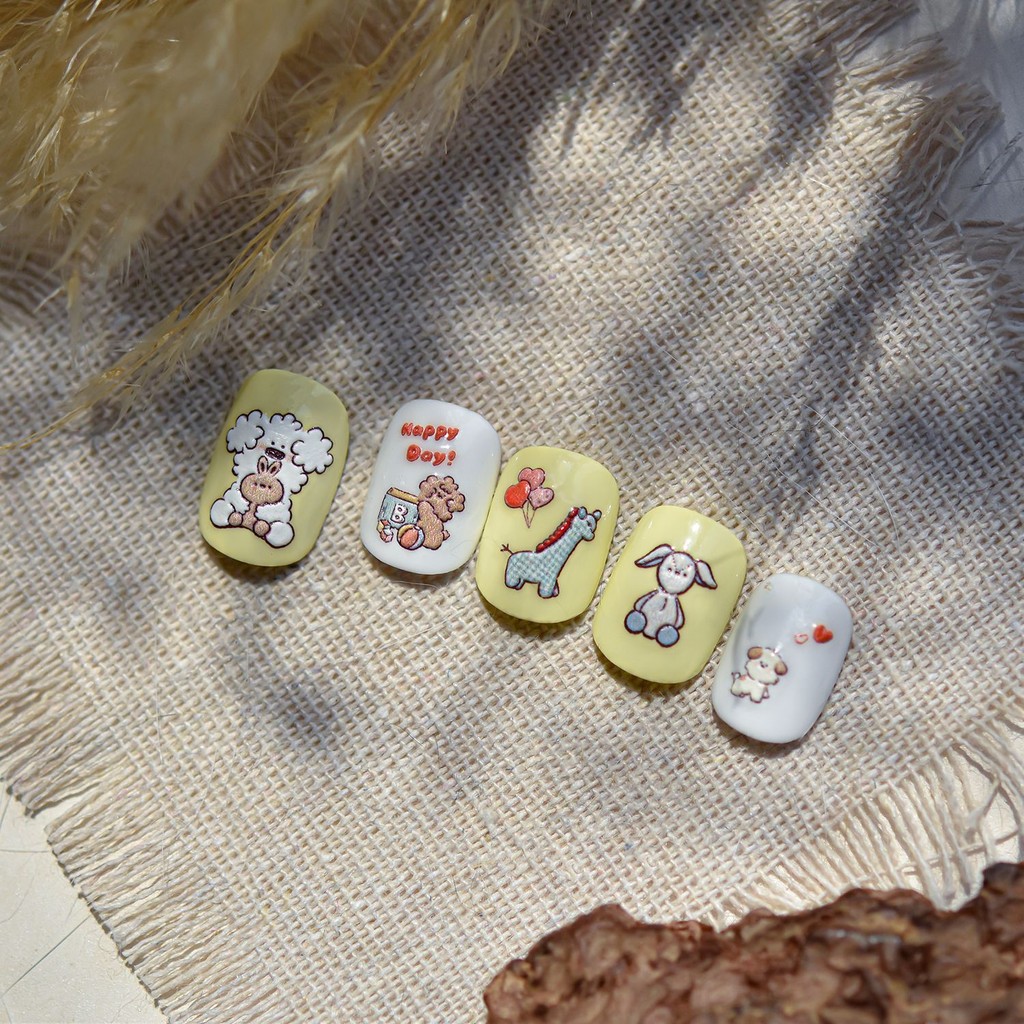 [Meow.Sensei] tomoni นูน Wang Family Nails Sticker 2025 ปีใหม่ Creative Phone Case Sticker สุนัขไดโนเสาร์ - รูปที่ 2