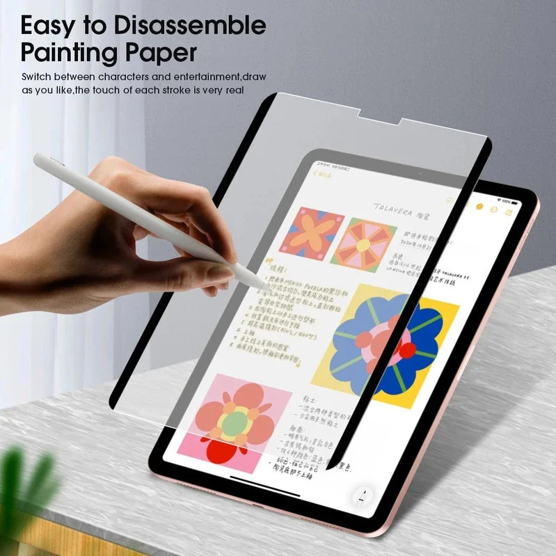 กระดาษแม่เหล็ก Texture Matte ฟิล์มสําหรับ Lenovo Tab Plus 11.5 2024 K11 Plus 11.45 M11 11 P12 Pro 12.7 M10 Plus 3rd P11 Pro Gen 2 P11 Pro