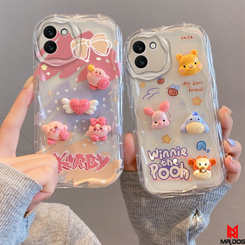 เคส VIVO V30e ตุ๊กตาสามมิติ สีใส การ์ตูน กรณีป้องกันโทรศัพท์มือถือ TY4