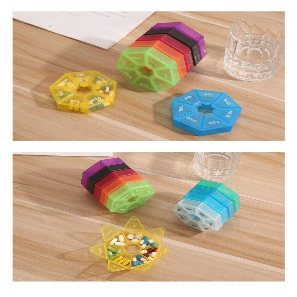 ซีอาน 7 วันกล่องยา,ที่มีสีสันออแกไนเซอร์คอนเทนเนอร์มินิกล่องยาขนาดเล็ก,แฟชั่นเดินทางแบบพกพารายสัปดาห์ผู้ถือแท็บเล็ตยากรณีการจัดเก็บ - รูปที่ 2