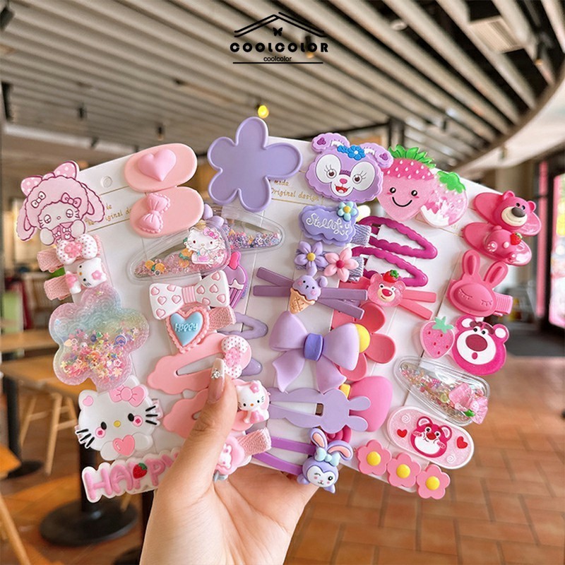ในไทย กิ๊บติดผมหมีสตรอเบอร์รี่ลายการ์ตูนน่ารักสไตล์ญี่ปุ่นหน้าม้าข้างคลิปเครื่องประดับผมชุดไทยเด็กเลือกสีได้.coolcolor