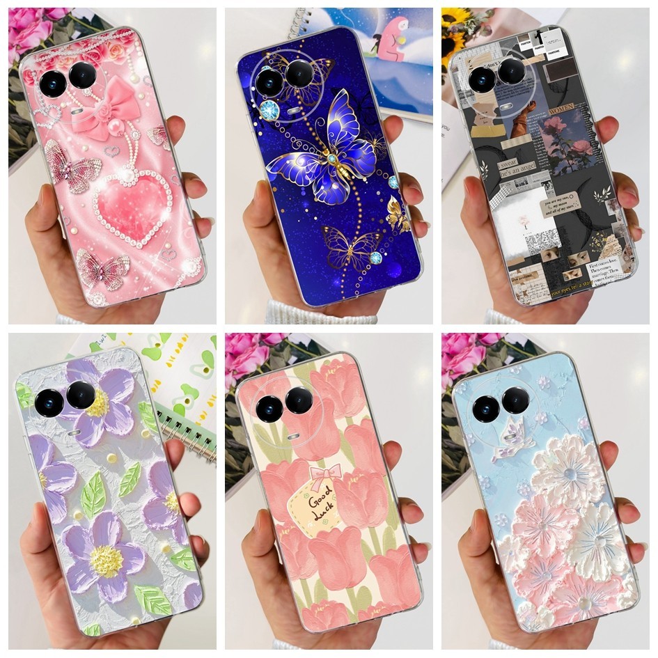 สําหรับrealme 11x 11 5GกรณีRMX3780 RMX3785 ปกหลังยอดนิยมดอกไม้Soft Slimเคสโทรศัพท์สําหรับRealme11x R