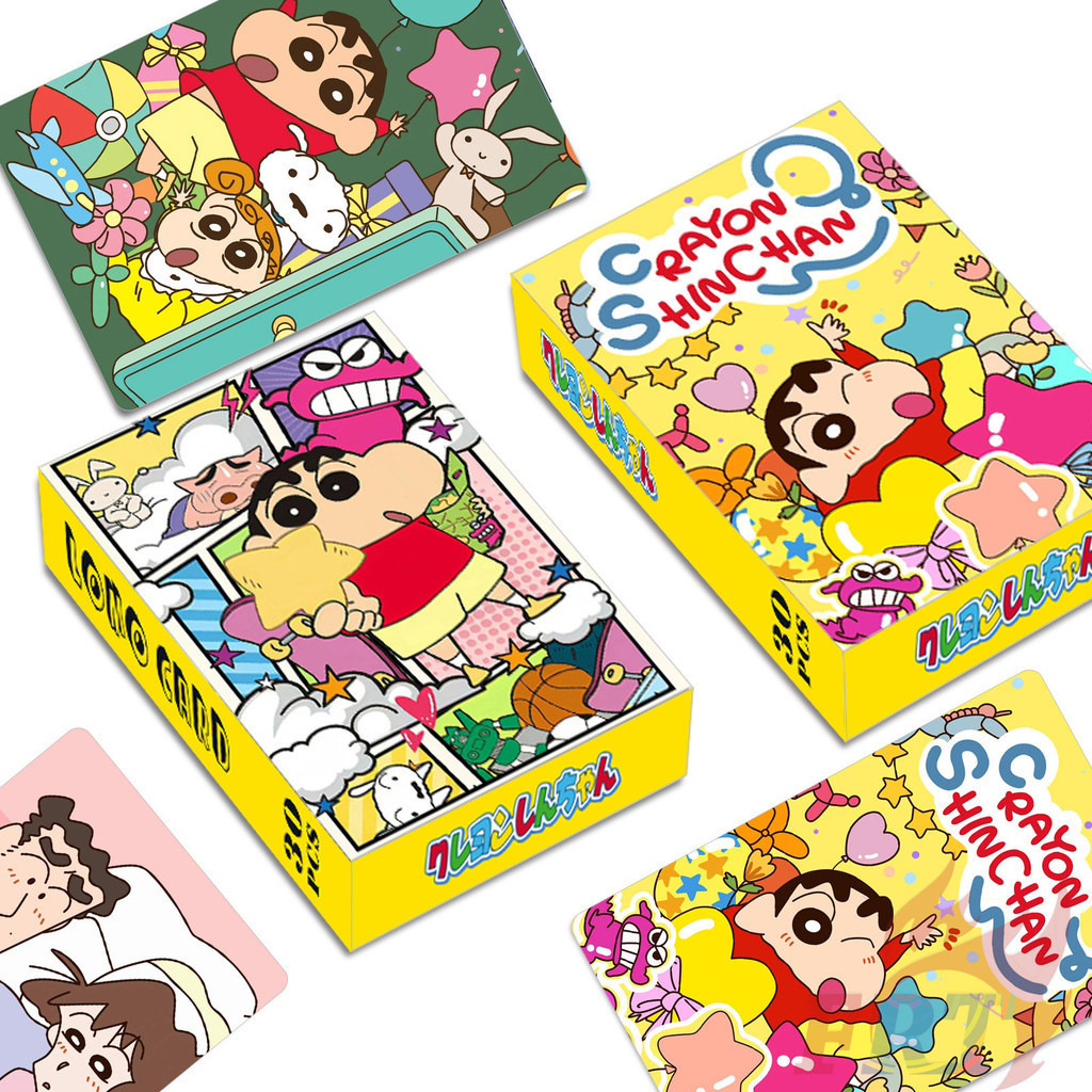 30ชิ้น/กล่อง อะนิเมะเครยอนชินจังการ์ดโลโม่สองด้าน 5.4 ซม.* 8.5 ซม. มินิโปสการ์ดแฟนคอลเลกชัน โฟโต้การ์ด