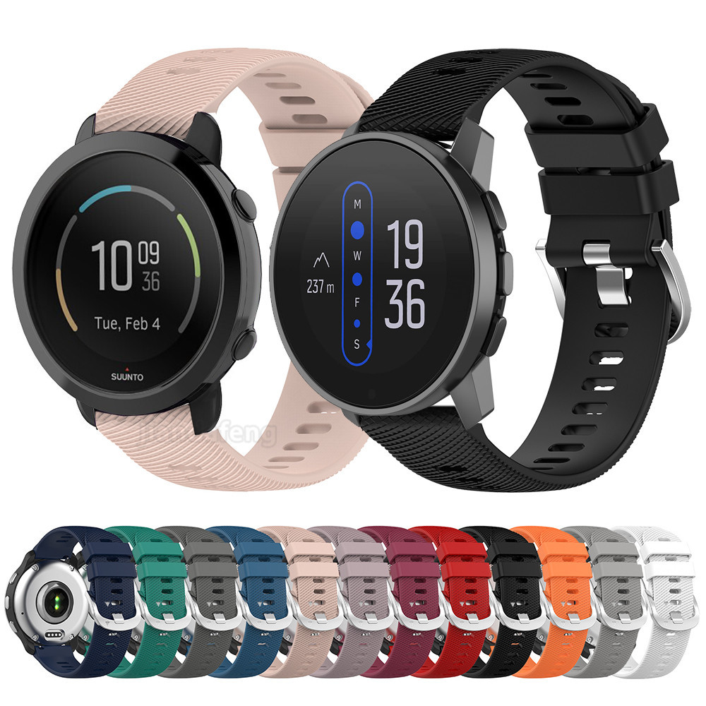 สายรัดซิลิโคนอ่อนนุ่มแบบสปอร์ตสําหรับ Suunto 9 Peak 5 Peak 3 ฟิตเนส