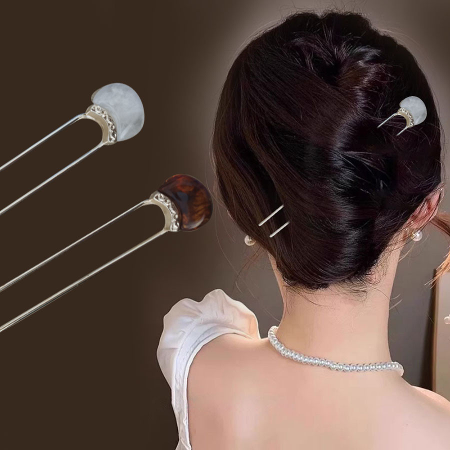 ใหม่จีน Simple Smudged u-Shaped Hairpin Niche High-End Retro แฟชั่น Hairpin