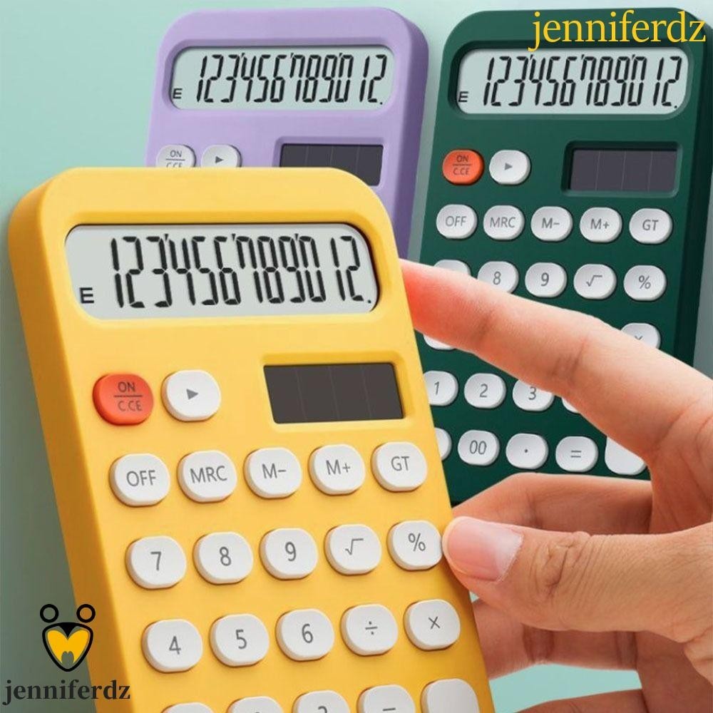 Jenniferdz เครื่องคิดเลขอิเล็กทรอนิกส์ ขนาดเล็ก สําหรับนักเรียน สํานักงาน ธุรกิจ เครื่องเขียน การเงิน