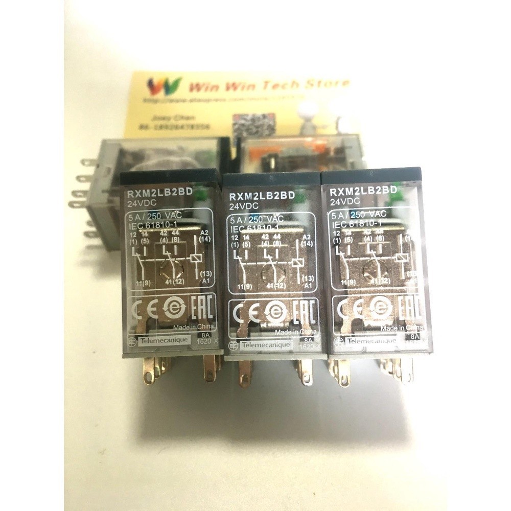 ✻5PCS relay  RXM2LB2BD small intermediate relay DC24V RXM2LB2BD