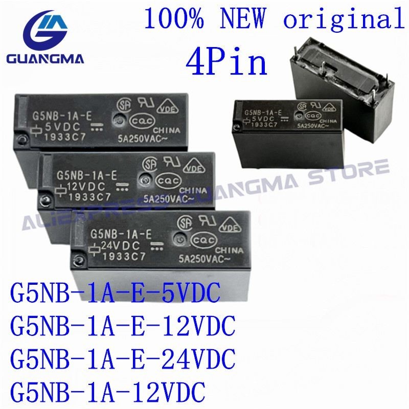 ✶10PCS 100% NEW Original G5NB-1A-E-5VDC G5NB-1A-E 12VDC G5NB-1A-E-24VDC G5NB-1A 12VDC 24VDC 4Pin 5A