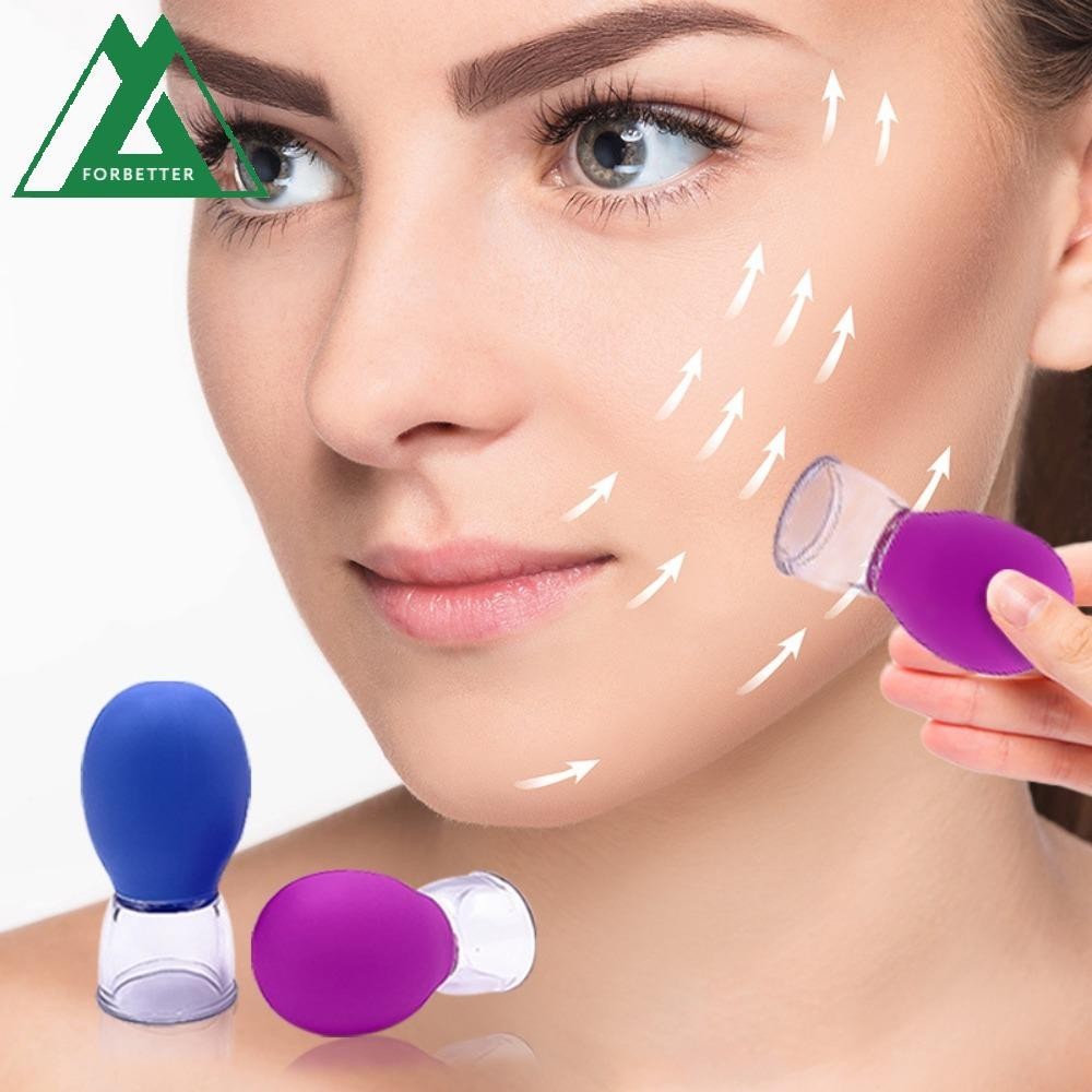 Forbetter ถ้วยนวดหน้า, ยกกระชับผิวสีสุ่มผิวขูดขวดนวด, Face Cupping ถ้วย PVC ยางถ้วยสูญญากาศ Body