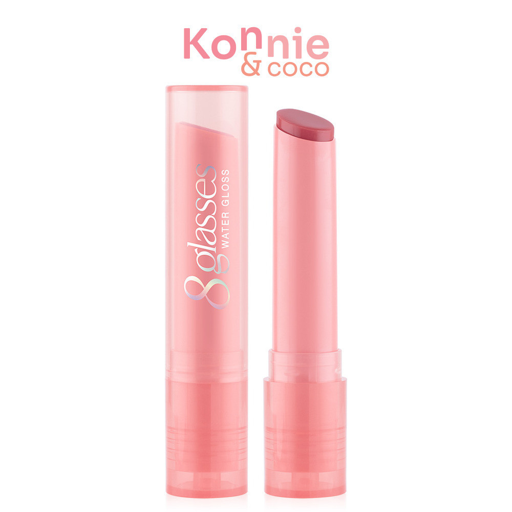 Baby Bright 8 Glasses Water Gloss 2.5g #01 Pink Milk เบบี้ ไบร์ท ลิปเนื้อฉ่ำวาว.