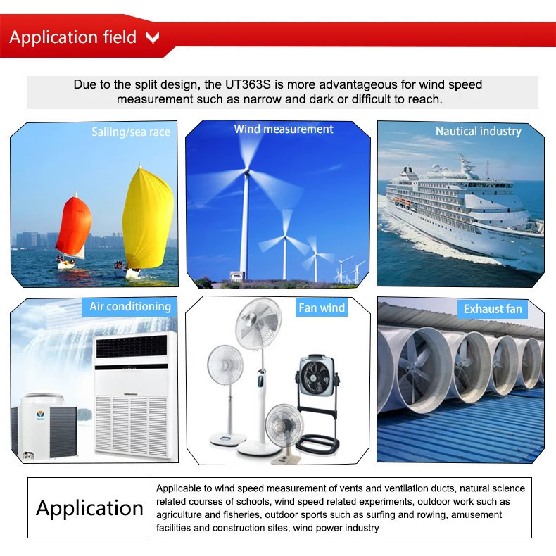 UNI-T UT363S 0.4 ~30m/sDigital Anemometer เครื่องวัดความเร็วลม แบบดิจิตอล มีสาย สินค้าของแท้100% - รูปที่ 4