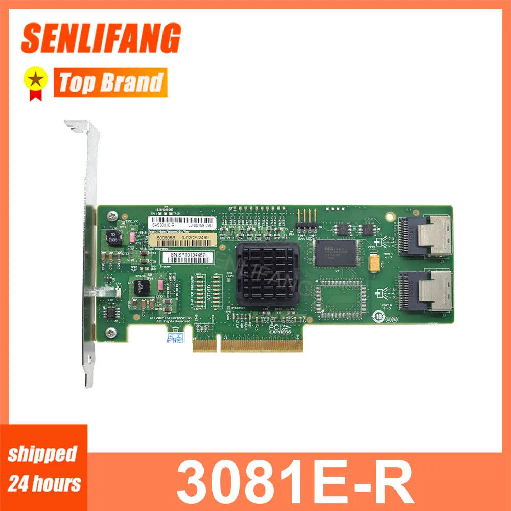 3081E-R 587330-001 587900-001 การ์ด Raid สําหรับ LSI SAS B3 8 พอร์ต HBA JBOD SFF8087 MiniSAS 3Gb PCI