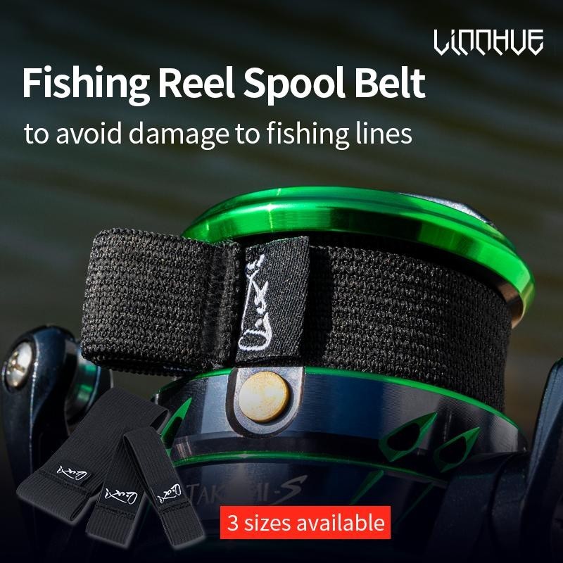 Linnhue 2 ชิ้น Spinning Reel Spool เข็มขัดยืดหยุ่น Spool ป้องกันเข็มขัดอุปกรณ์เสริมปลา Tackle เครื่องมือทนทานตกปลา Reel Spool Cover