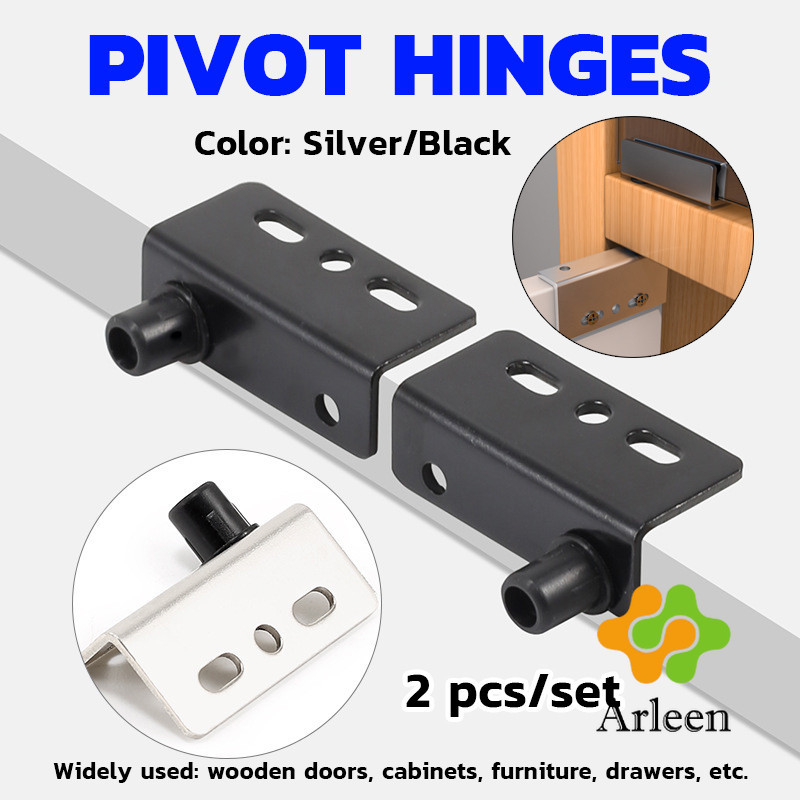 Arleen บานพับซ่อน ประตูตู้ บานพับหมุน ทนทาน ป้องกันสนิม ฮาร์ดแวร์ในครัวเรือน Pivot Hinges