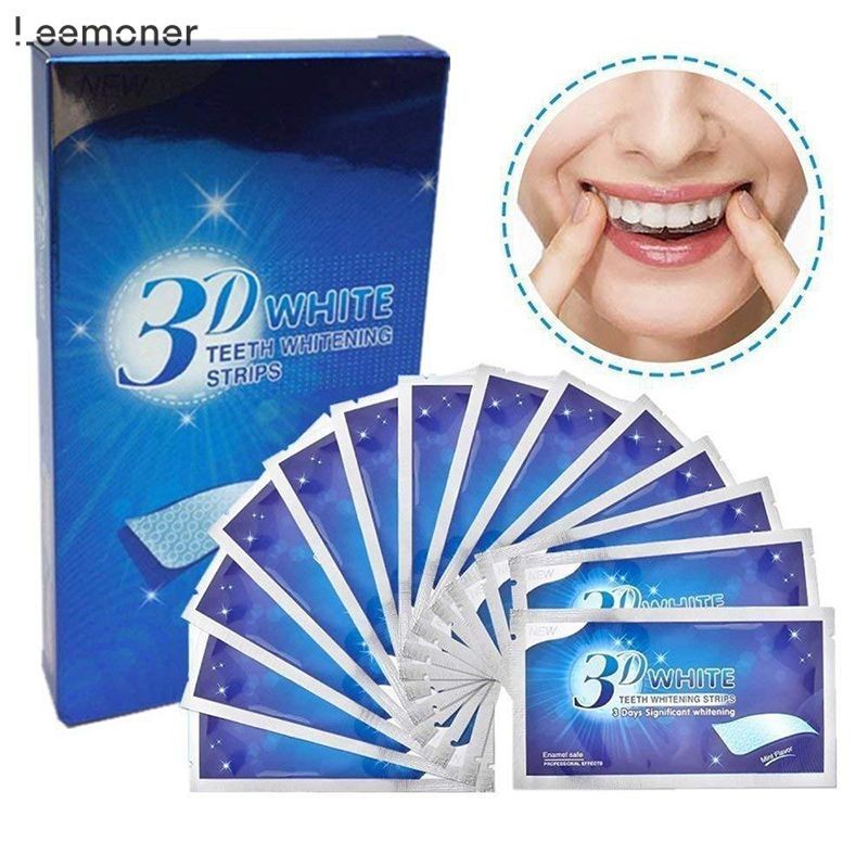 【Lemon】แผ่นฟอกฟันขาว 3D 1 คู่ สําหรับฟอกสีฟัน 3D สีเหลือง แผ่นฟอกฟันขาว แผ่นแปะฟันขาว ฟันขาว-LN
