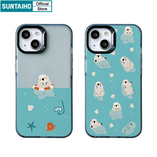Suntaiho เคสไอโฟน ที่ไม่ซ้ํากันปลอกว่ายน้ํา Otter รูปแบบ Cle…