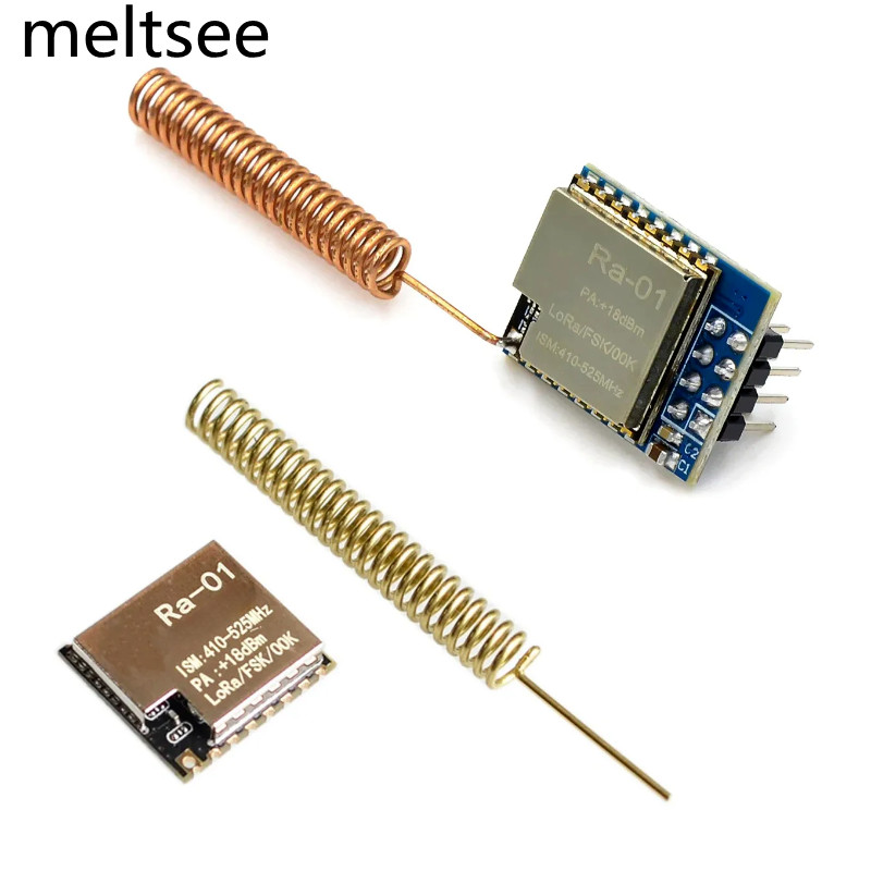 Ra-01 LoRa SX1278 433MHz wireless Spread Spectrum Transmission Module 433MHz wireless serial / UART interface พร้อมเสาอากาศฤดูใบไม้ผลิ