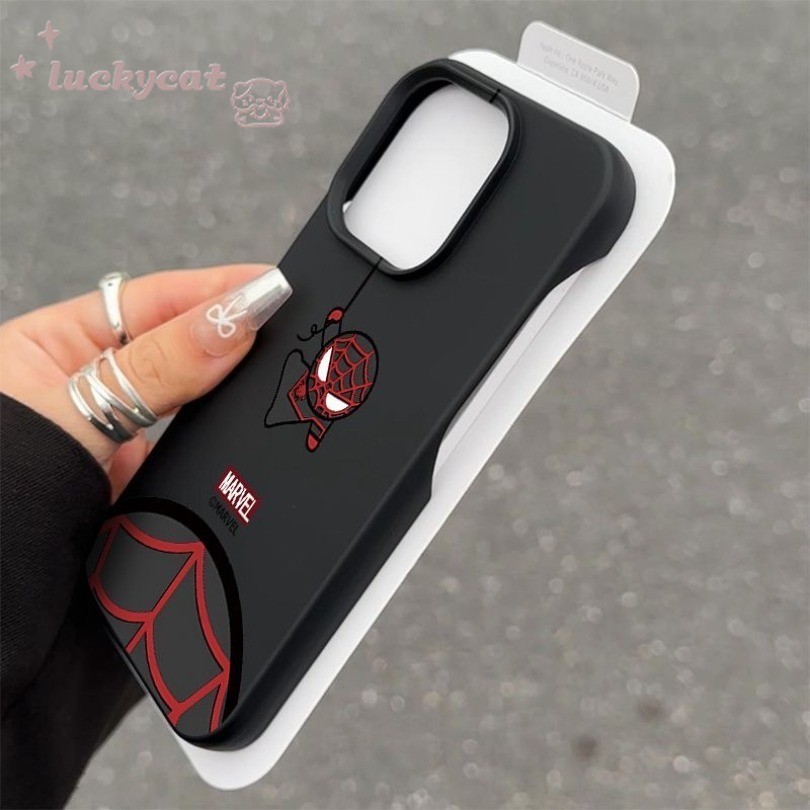 Iphone 15 Pro Max 14 Pro Max 13 Pro Max 12 Pro Max 11 Pro Max 14 15 Plusเคสโทรศัพท์การ์ตูนSillyน่ารักขนาดเล็กSpider-Manคู่ฝาครอบโทรศัพท์นุ่ม