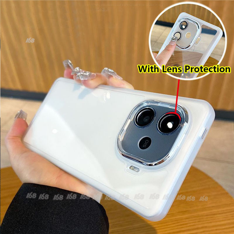 เคส iQOO NEO 10 เคส iQOO Z9 Z9X 5G เคส IQOO Z9 Turbo เคสใส กันกระแทก พร้อมฝาครอบกล้อง ป้องกันเลนส์ เ