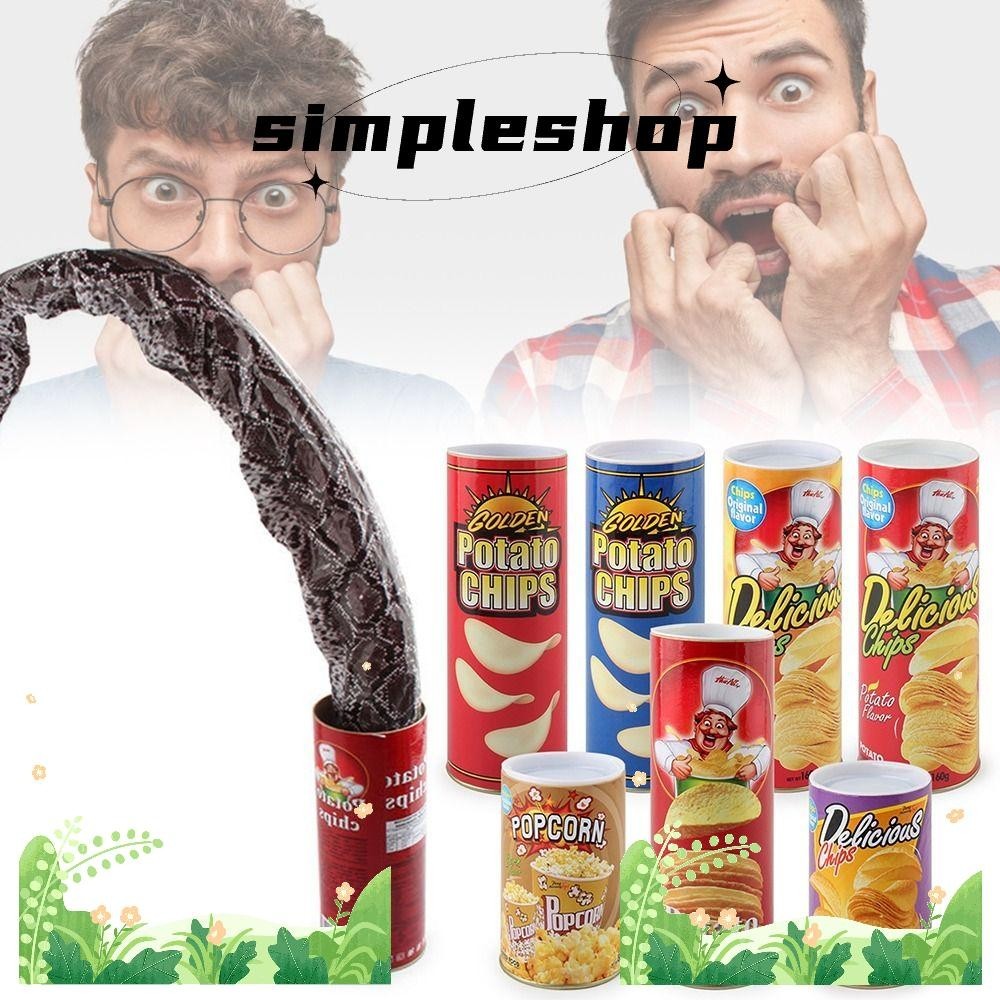 Simple Magic Potato Chips กระป๋อง Creative Scary Fries เล่นของเล่นสนุก เทคนิคงูแบบใช้ซ้ําได้