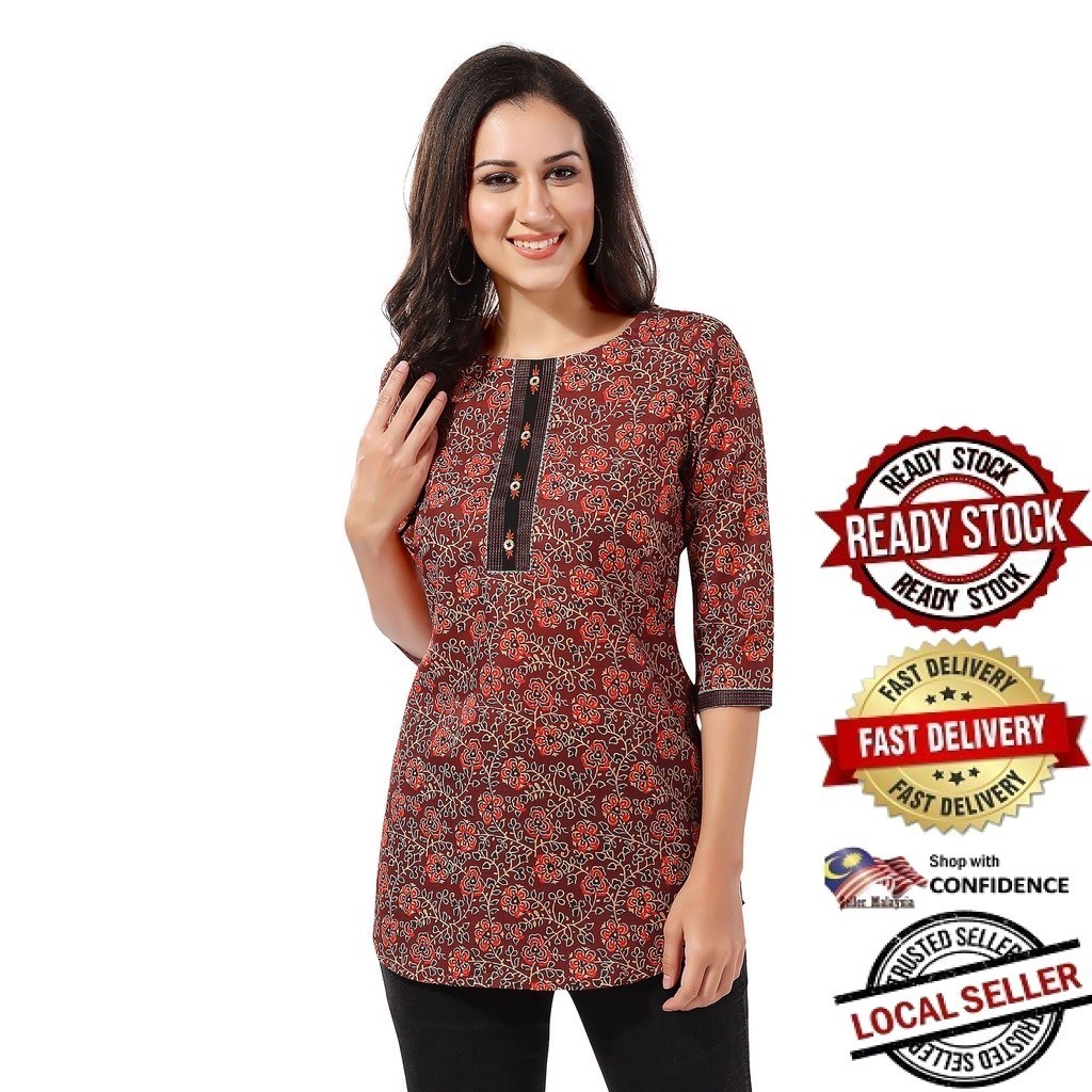 Kurti ผู้หญิงอินเดียออกแบบใหม่ kurti ชุด kurti plus size kurti มุสลิม kurti ชุดพร้อมกางเกง kurti top