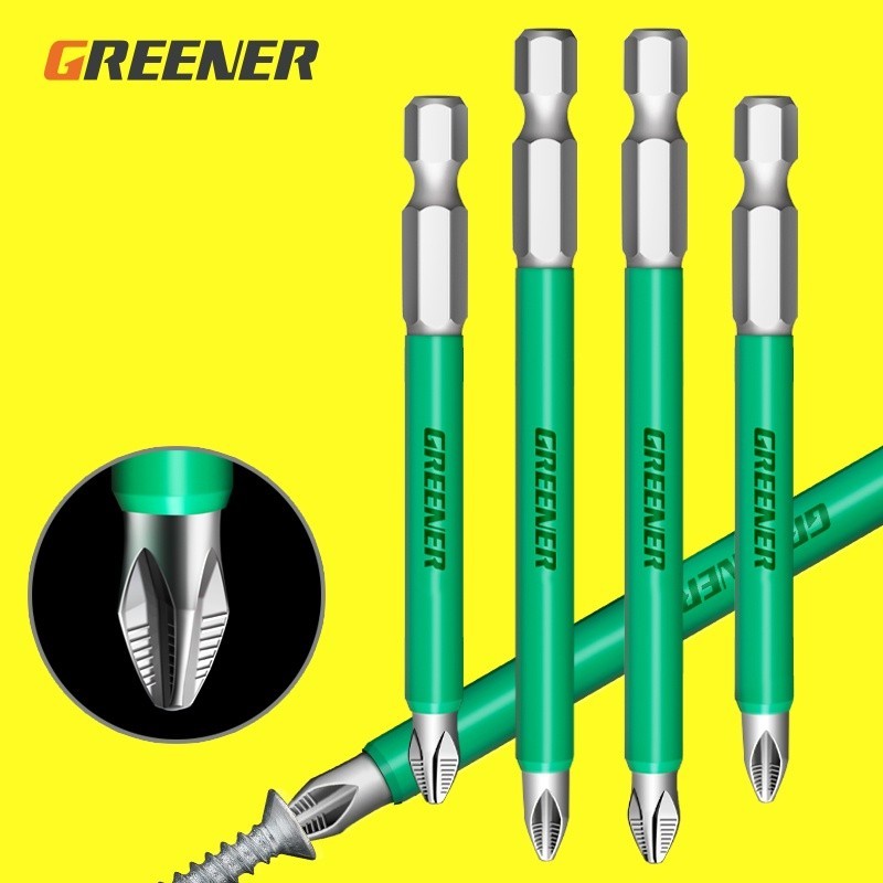ชุดไขควงไฟฟ้า Greener 25-150 มม. PH2 ชุดแม่เหล็กกันลื่นหัวความแข็งสว่านมือ