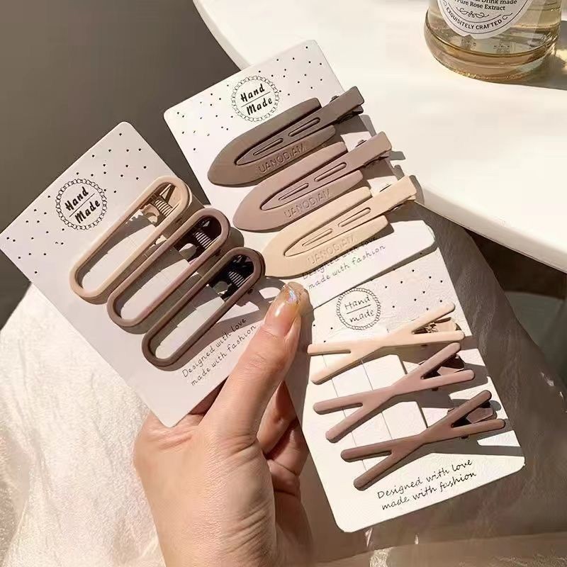 [RS Preferred Jewelry Mall] Milk Coffee Color Broken Hair Small Clip Female Side Clip Hairpin Wave B